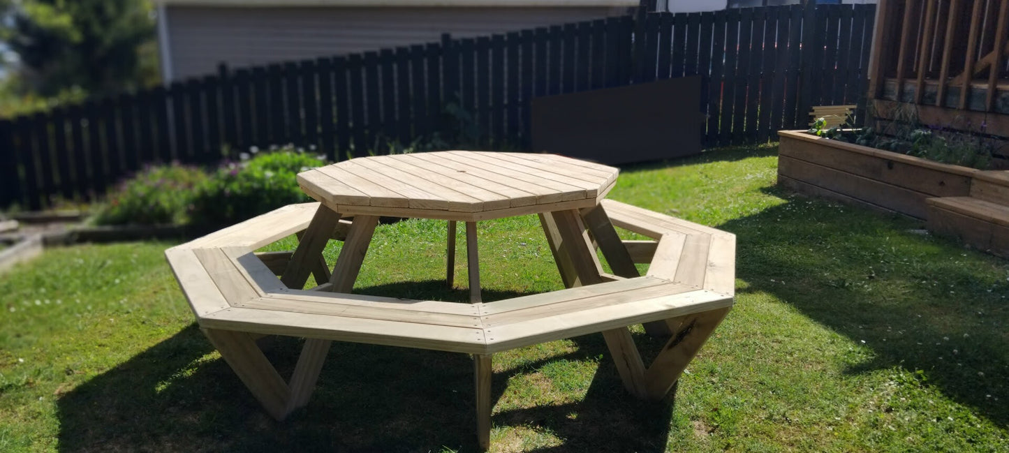 Outdoor Octagon BBQ Table - 8 Seater - Stronghold Outdoor Furniture & Buildings