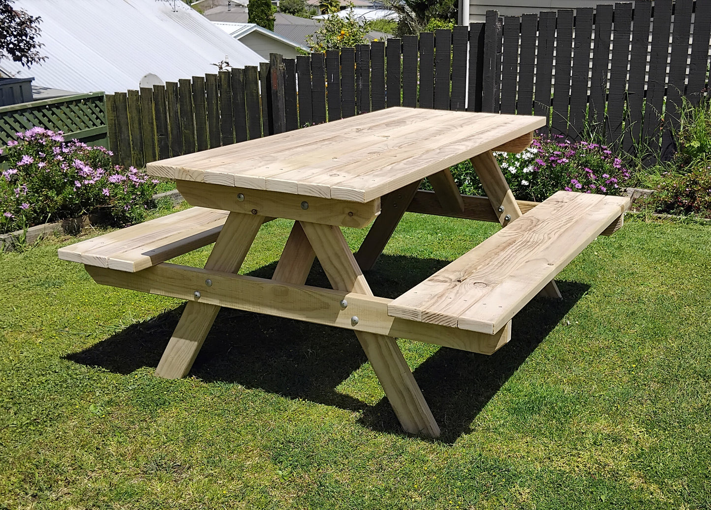 Outdoor Adult BBQ Picnic Table - 2.1m 6/8 Seater - Stronghold Outdoor Furniture & Buildings