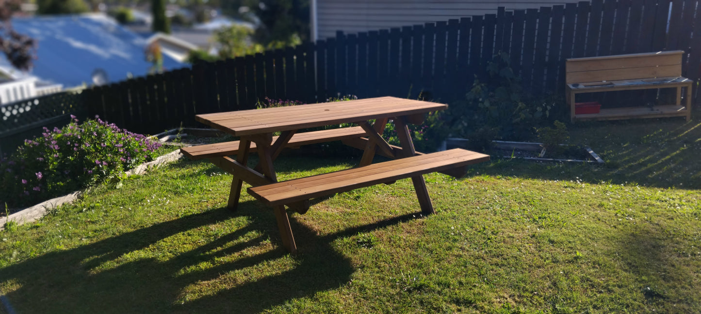 Outdoor Adult BBQ Table - Black Bean - Stronghold Outdoor Furniture & Buildings