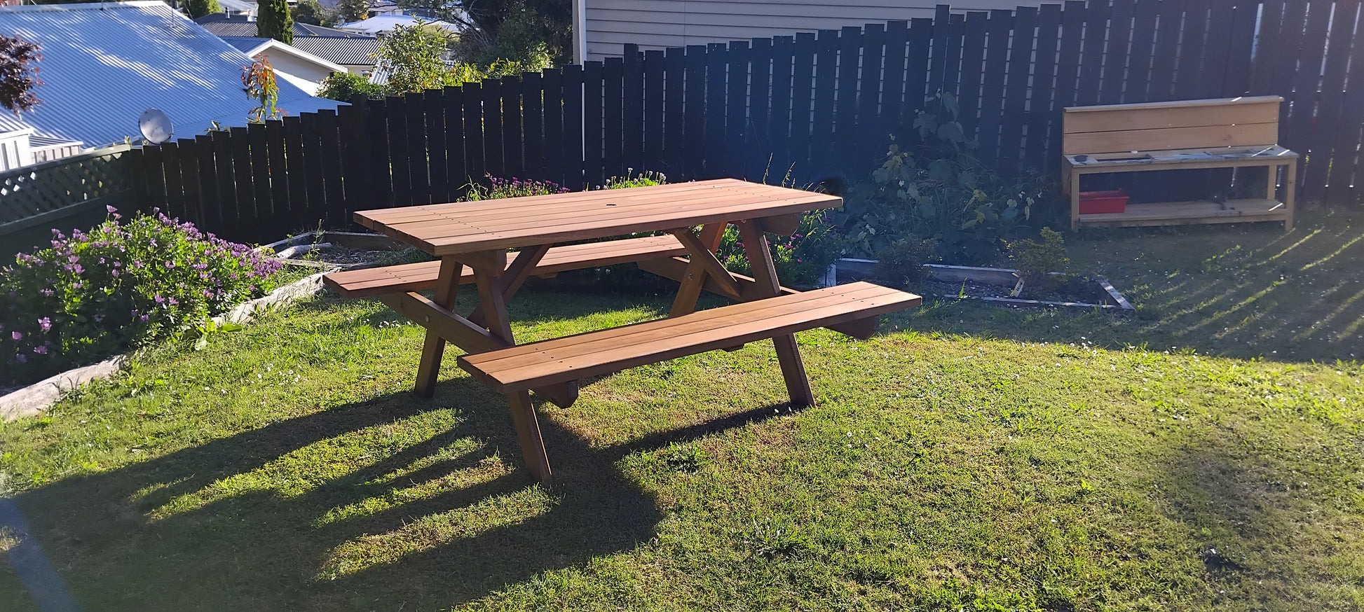 Outdoor Adult BBQ Table - Black Bean - Stronghold Outdoor Furniture & Buildings